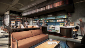 A rendering of the potential coffee shop concept for One S Wacker